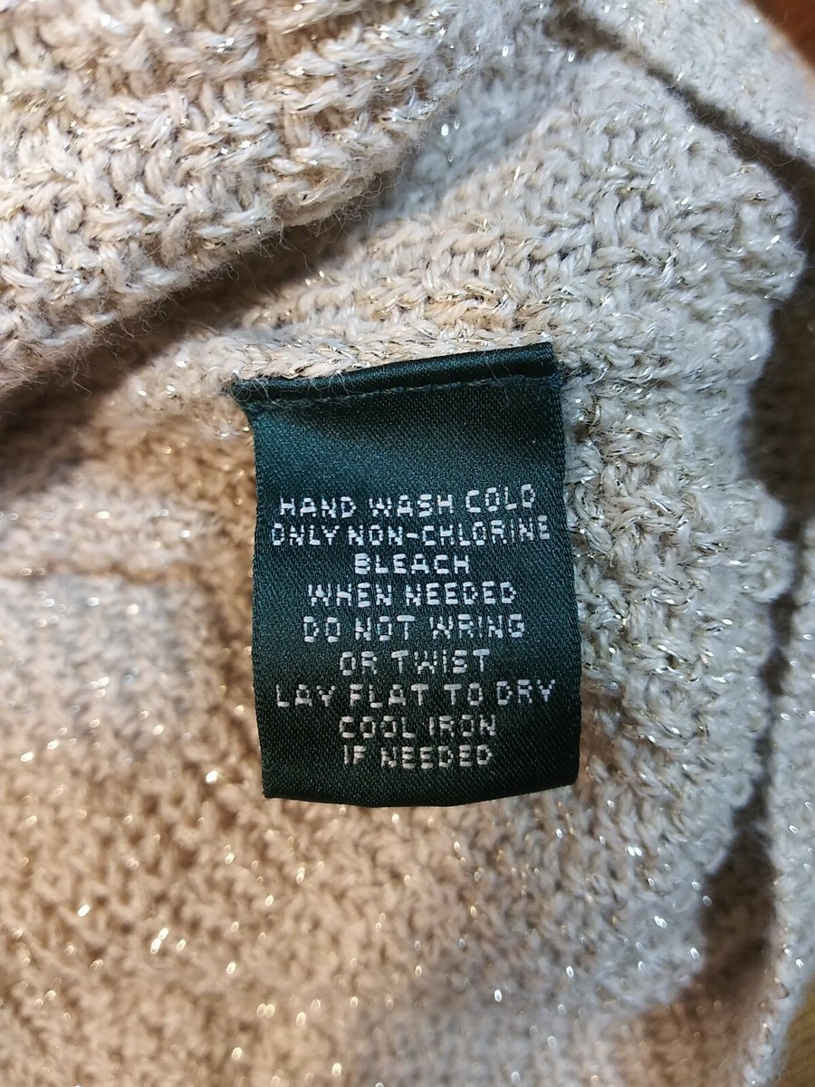 Lauren Ralph Lauren Gold Sweater Quarter Length Sleeve No Size View 6