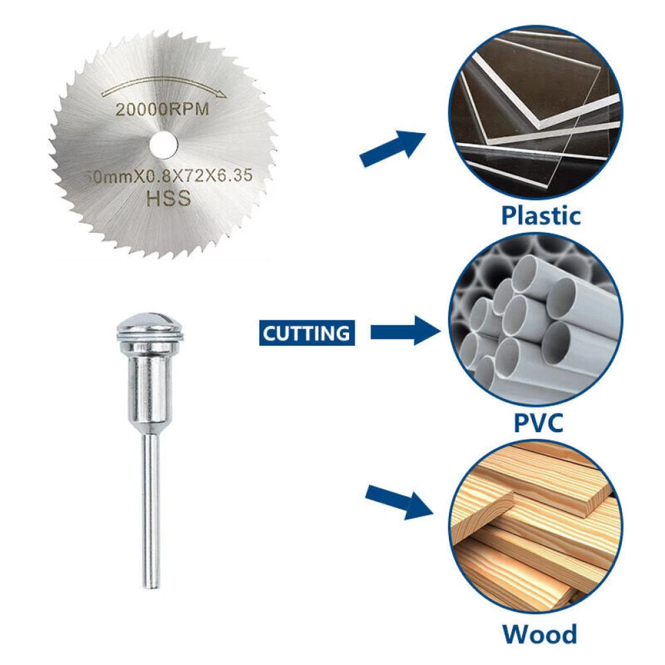 64 Stk Sägeblatt Set Kreissägeblatt Mini Scheibe Für-Dremel Zubehoer Für Holz DE - Bild 2 von 4