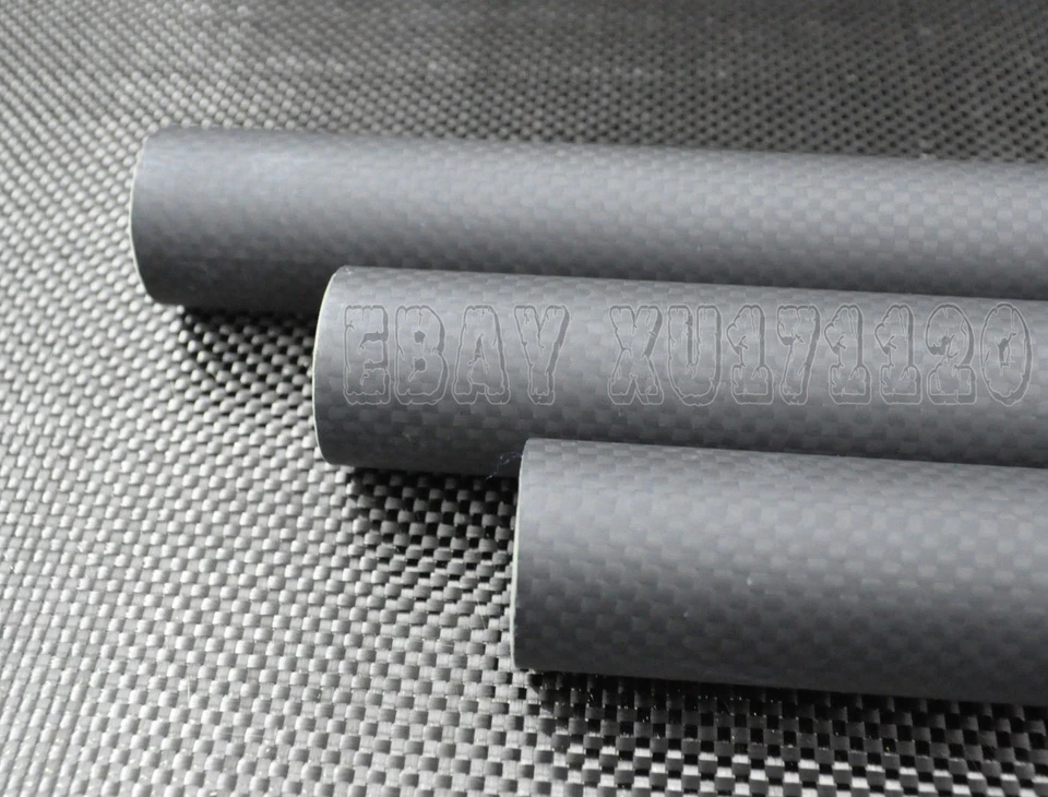 8mm x 4mm 5mm 6mm 7mm x 500mm 3K Roll Wrapped Carbon Fiber Tube / Tubing/pipe  - Image 2 of 4