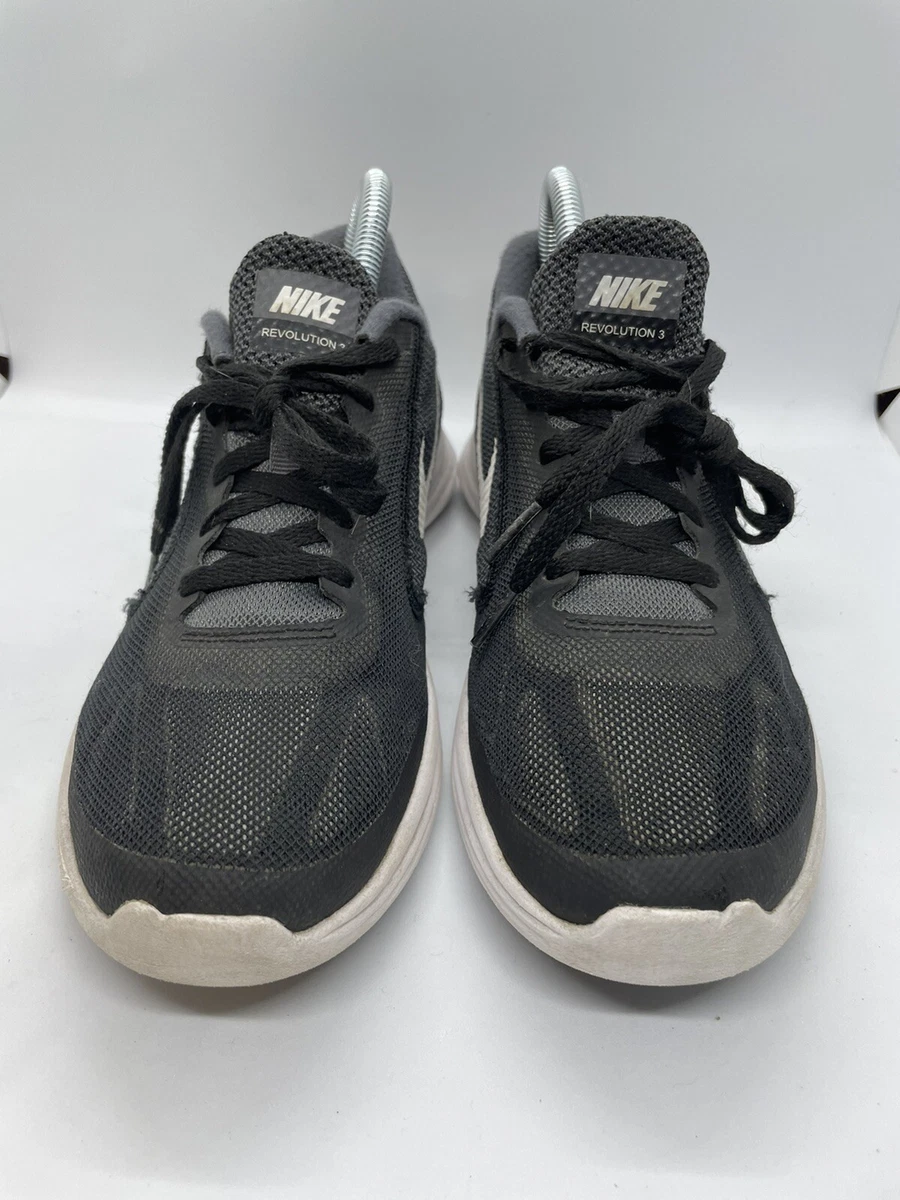 Nike Revolution 3 Sneakers Running Shoes Athletic Youth 6Y Black Gray 819413 001