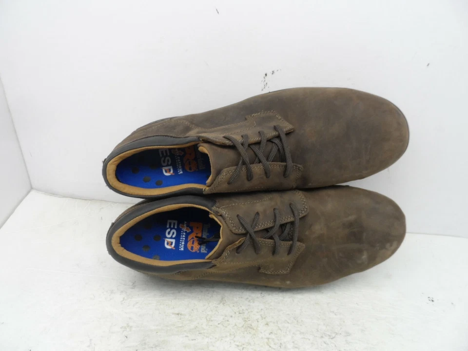 Timberland Pro Para Hombre Branston Oxford ESD A.T. Zapatos de Trabajo 91692 Marrón Talla 12W Foto 4 de 4