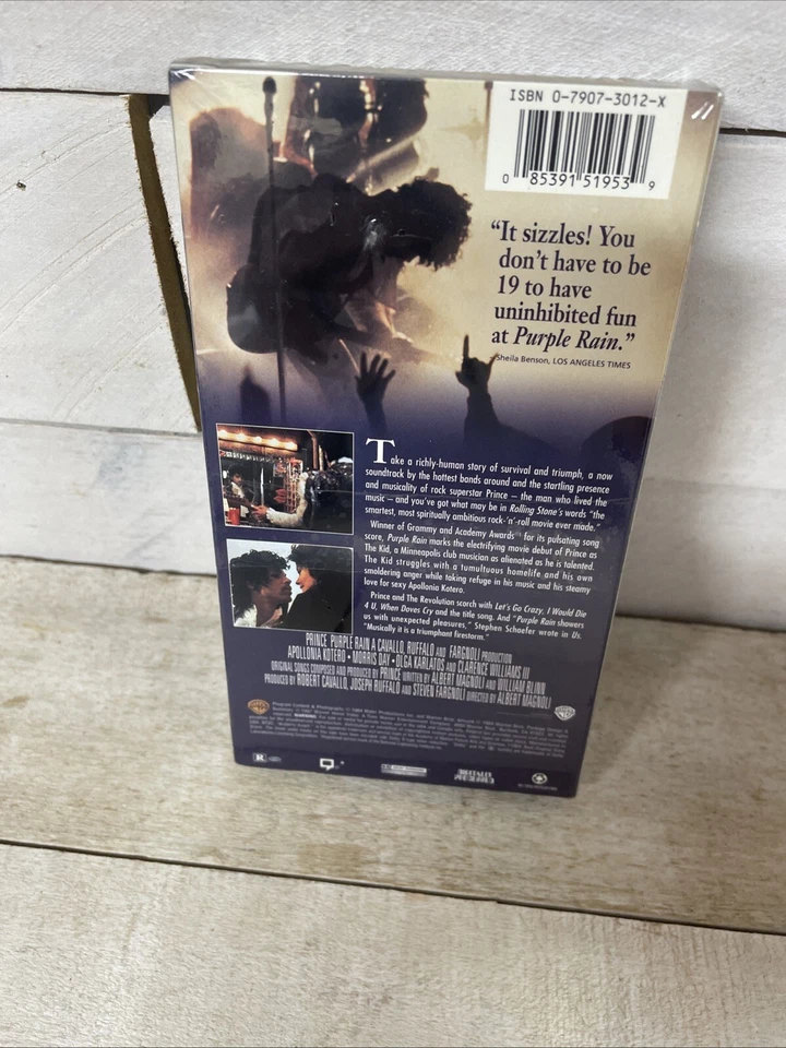 Prince Purple Rain Watermark Studio Stamp VHS Brand New Factory Sealed Foto 4 de 4