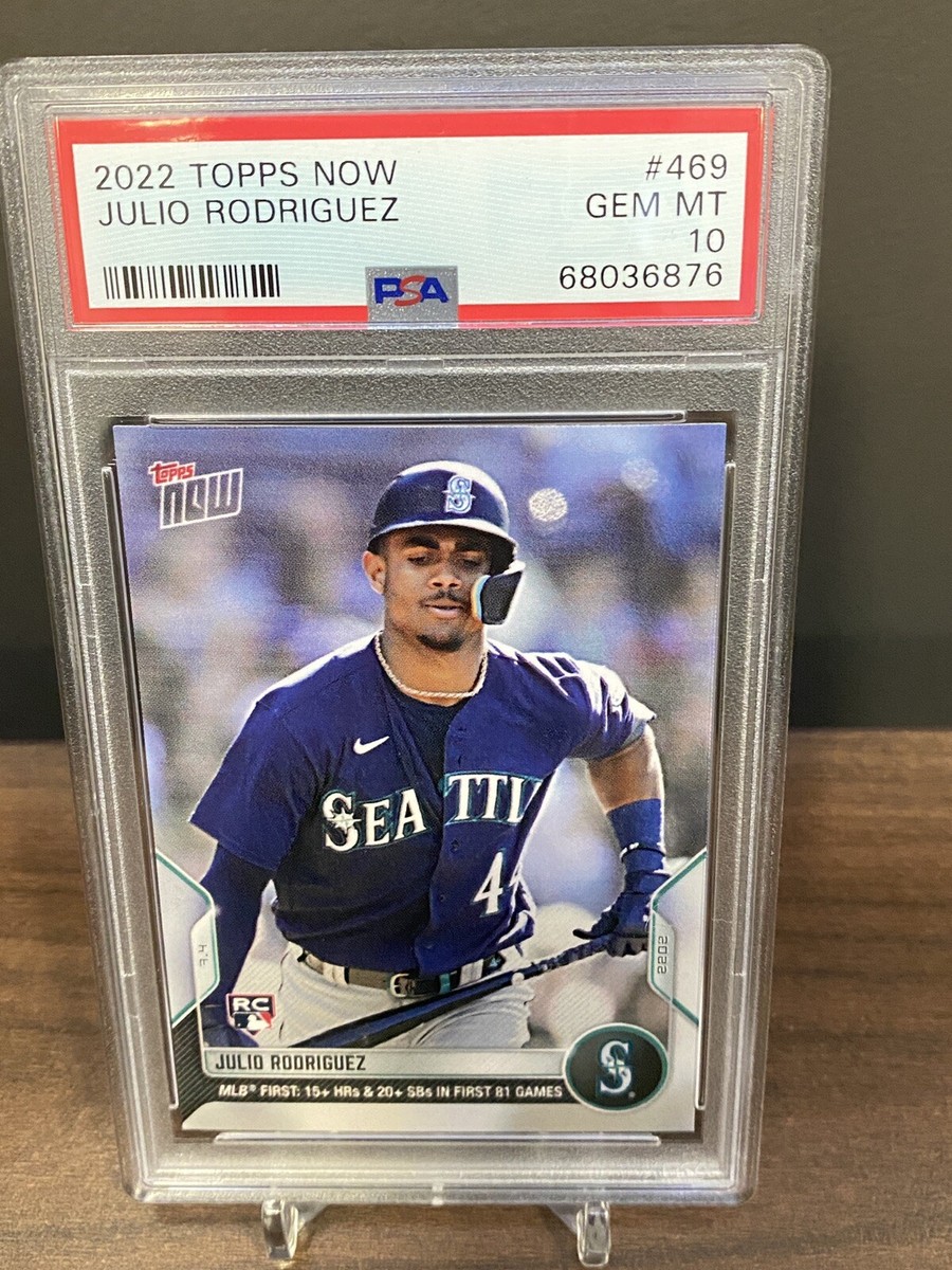 🚨💎 2022 TOPPS NOW #469 JULIO RODRIGUEZ ROOKIE PSA 10 GEM MINT