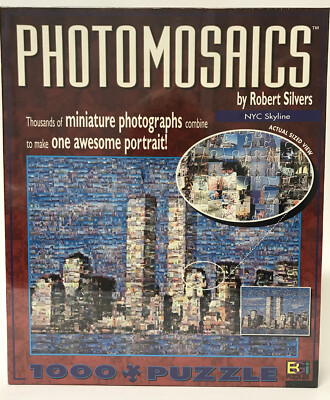 Photomosaics New York City Puzzle 1000 Pc. NYC Skyline ~ Twin Towers | eBay