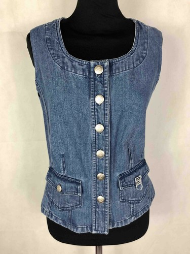 LAURA BIAGIOTTI VINTAGE '70 Gilet Panciotto Donna Jeans Woman Tank Top Sz.S  - 40 | eBay