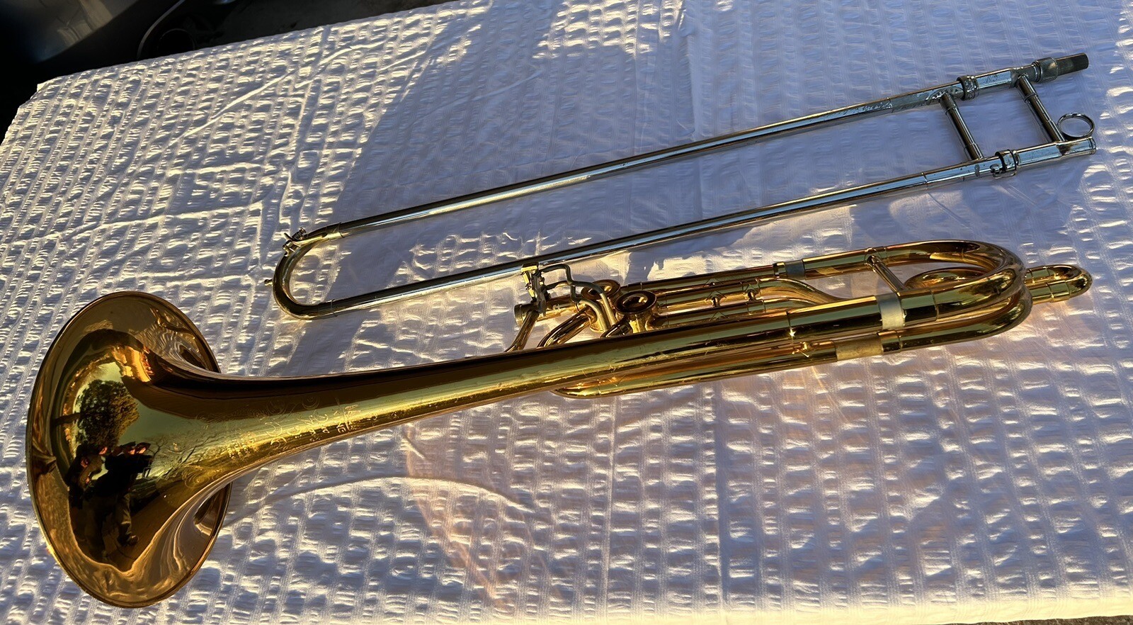 Vintage King Duo Gravis Double Trigger Bass Trombone flawless fast