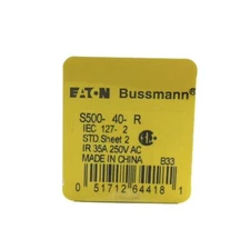 Lot of 5 Eaton S500-40-R Bussman Cartridge Fuses 0.04A 250VAC, ø5.2mm x 20.5mm L