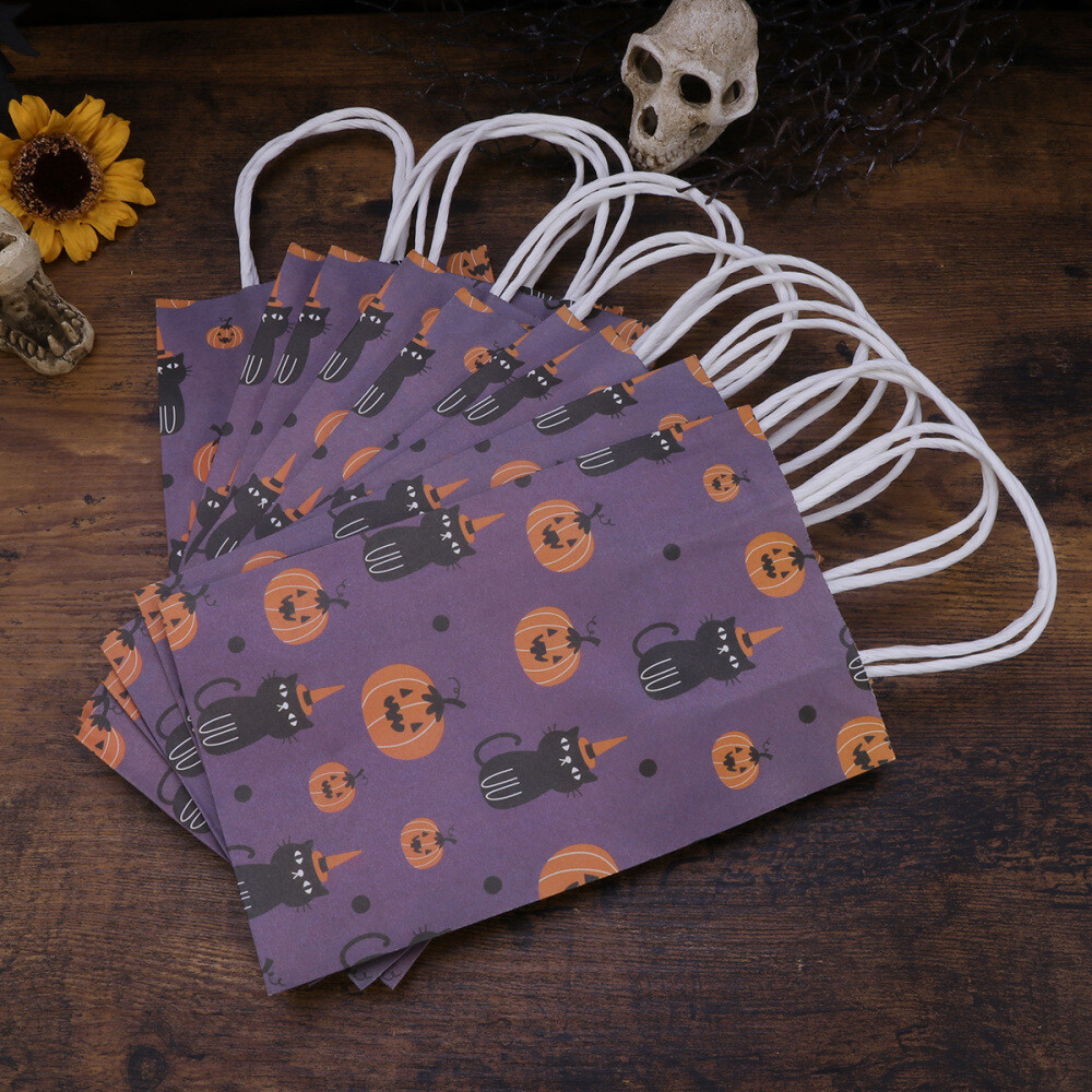 10 Pcs Party Favors Bags Kids Halloween Treat Bags Halloween Paper Treat Bags eBay