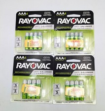 Rayovac Rechargeable 600mAh NiMH AAA Batteries 4 Pack x 4 Total 16 batteries