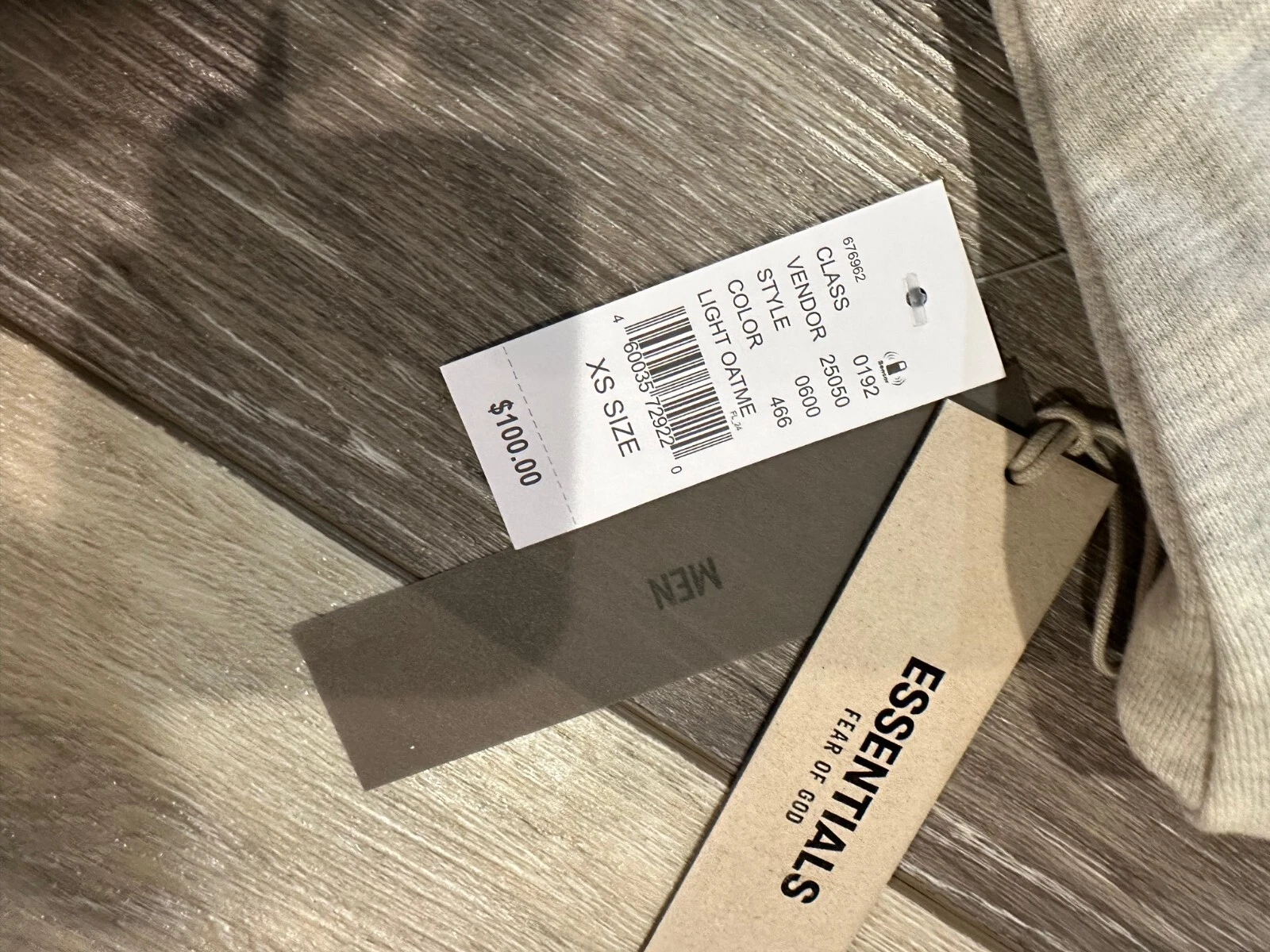 Felpa con cappuccio Essentials Fear of God farina d'avena leggera *AUTENTICA*