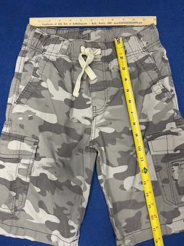 Youth Boy's Lucky Brand Camo (grey)Cargo Shorts Drawstring Cotton Sz Med (10/12) - Picture 18 of 21