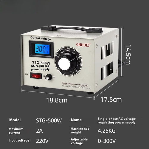STG-500W Alimentatore Regolatore di Tensione Monofase Display Cristalli Liquidi - Foto 7 di 19
