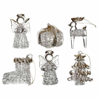 Heaven Sends 6er Set Neuheit Glas festlicher Christbaumschmuck