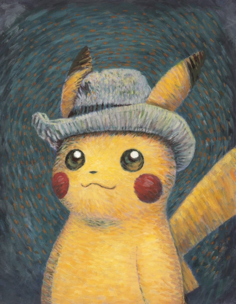 Pokémon Center x Van Gogh 1 Eevee 1 Pikachu 1 Smeargle 1 Sunflora