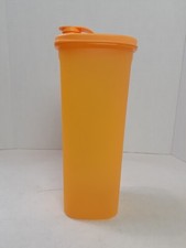 Tupperware  Orange 2 Liter Drink Container 5772A-2 with 5773A-4 Lid  10.5"  824