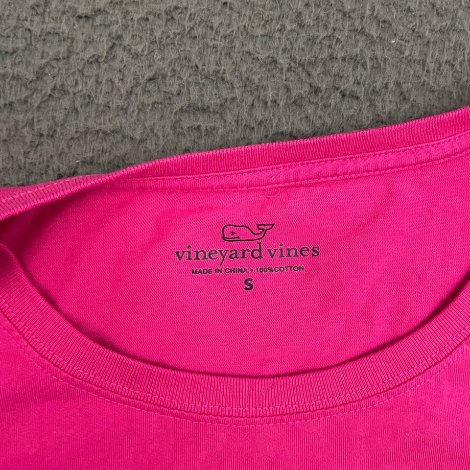 Vineyard Vines Shirt Mens Small Pink Graphic Christmas Cotton Preppy