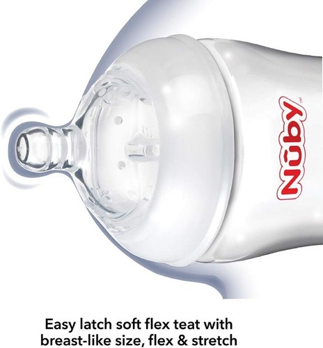 Nuby Medium Flow Anti-Colic Bottle Teats 2pk - Picture 2 of 7
