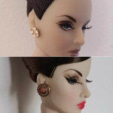 2Pairs Diamond Earrings Fashion Accessories 1/6 Scale Soldier Jewelry 11.5" inch