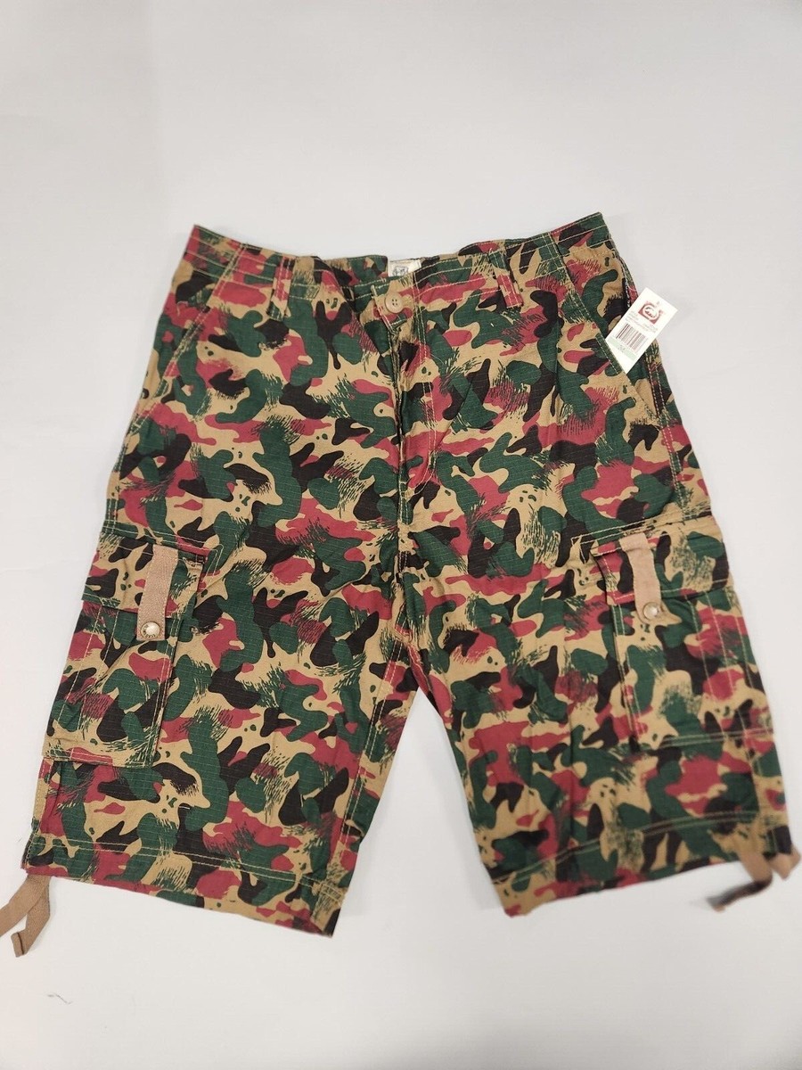 NWT Men's Ecko Unltd. Camo Cargo Ripstop Shorts Ace Carrier 569
