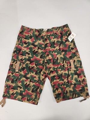 NWT Men's Ecko Unltd. Camo Cargo Ripstop Shorts Ace Carrier 569