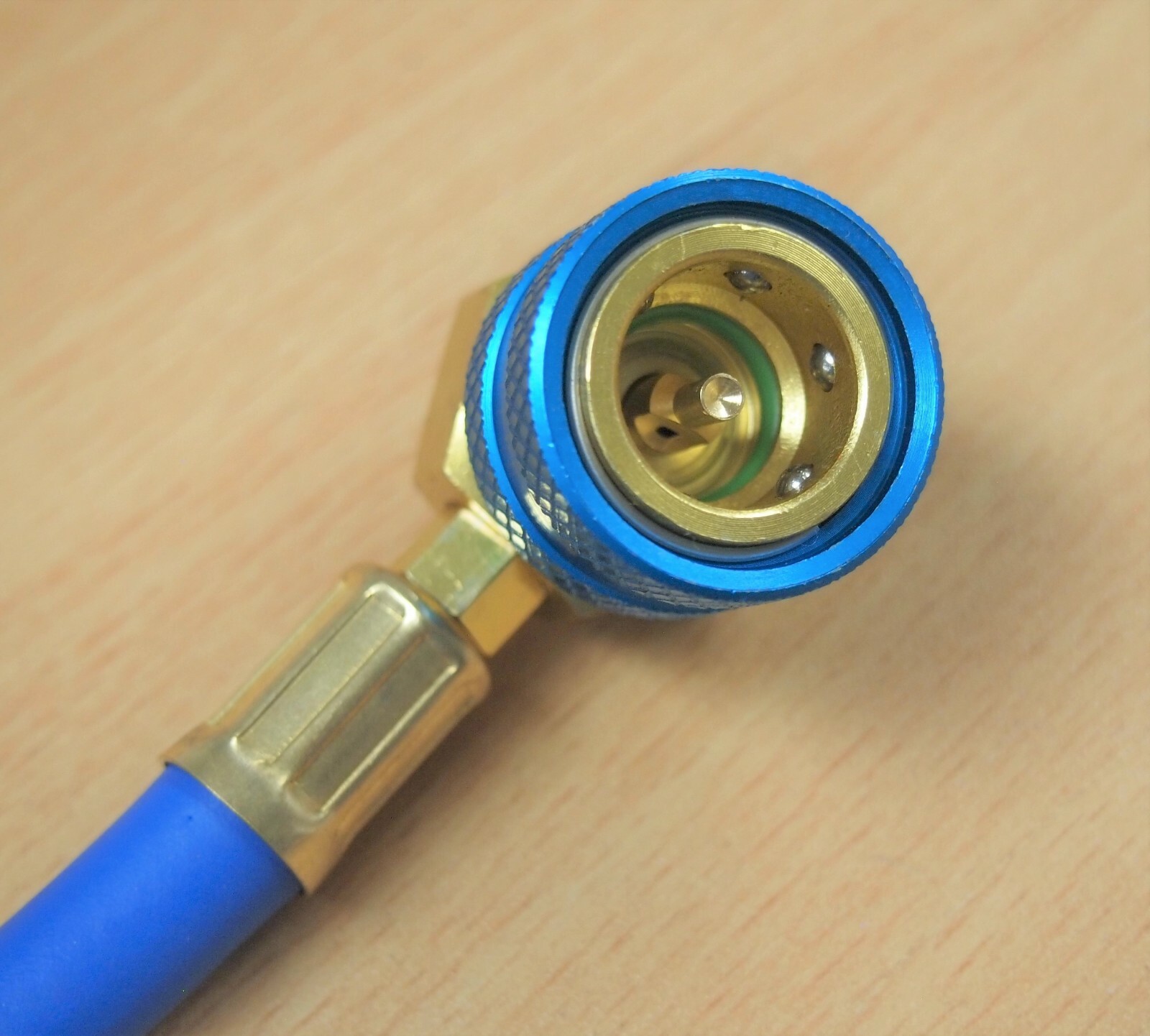 R1234yf Service Recharge Hose and Gauge, A/C Air Conditioning, Self Sealing US