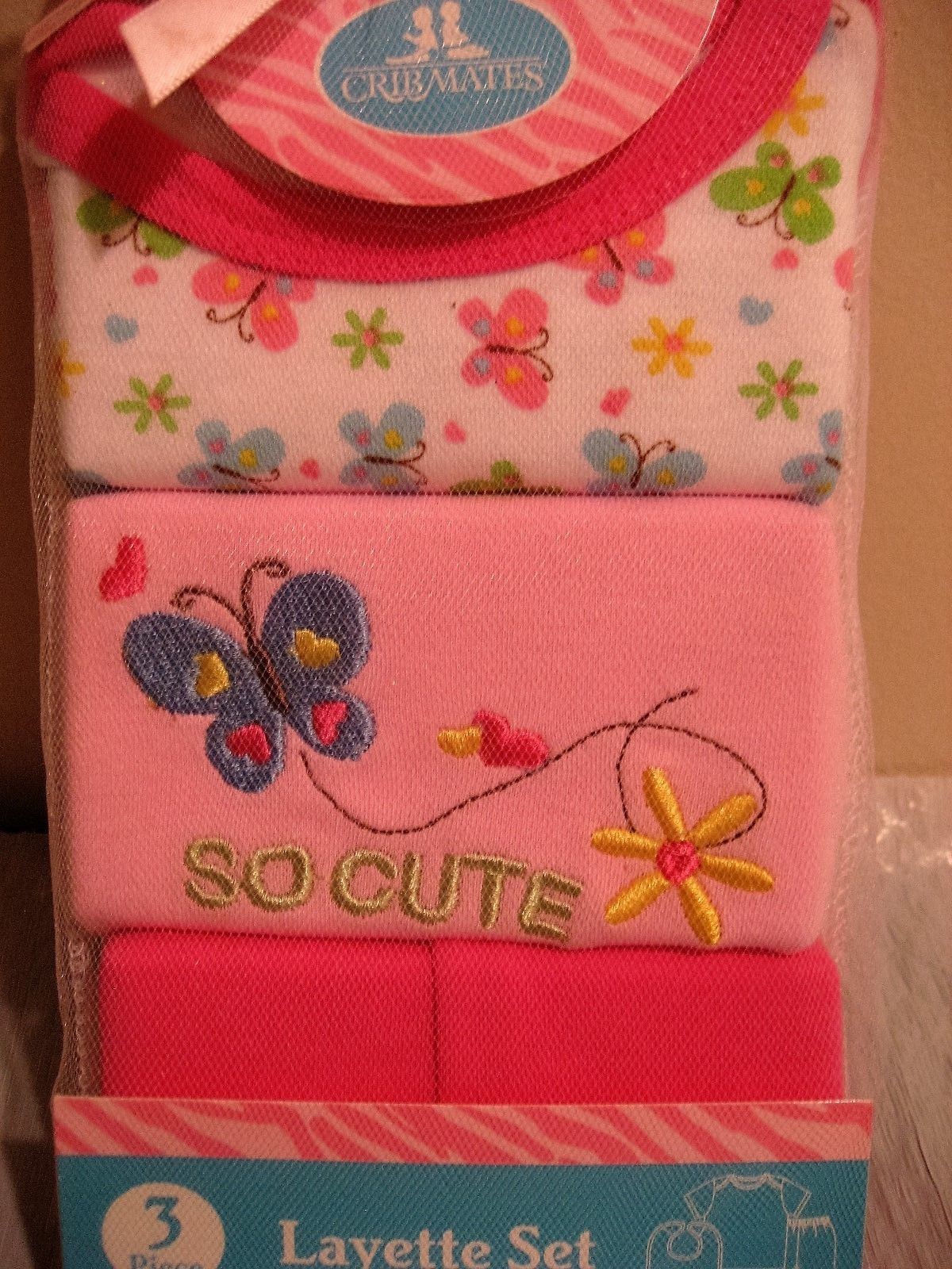 3 piece layette set by cribmates 0-6 months new