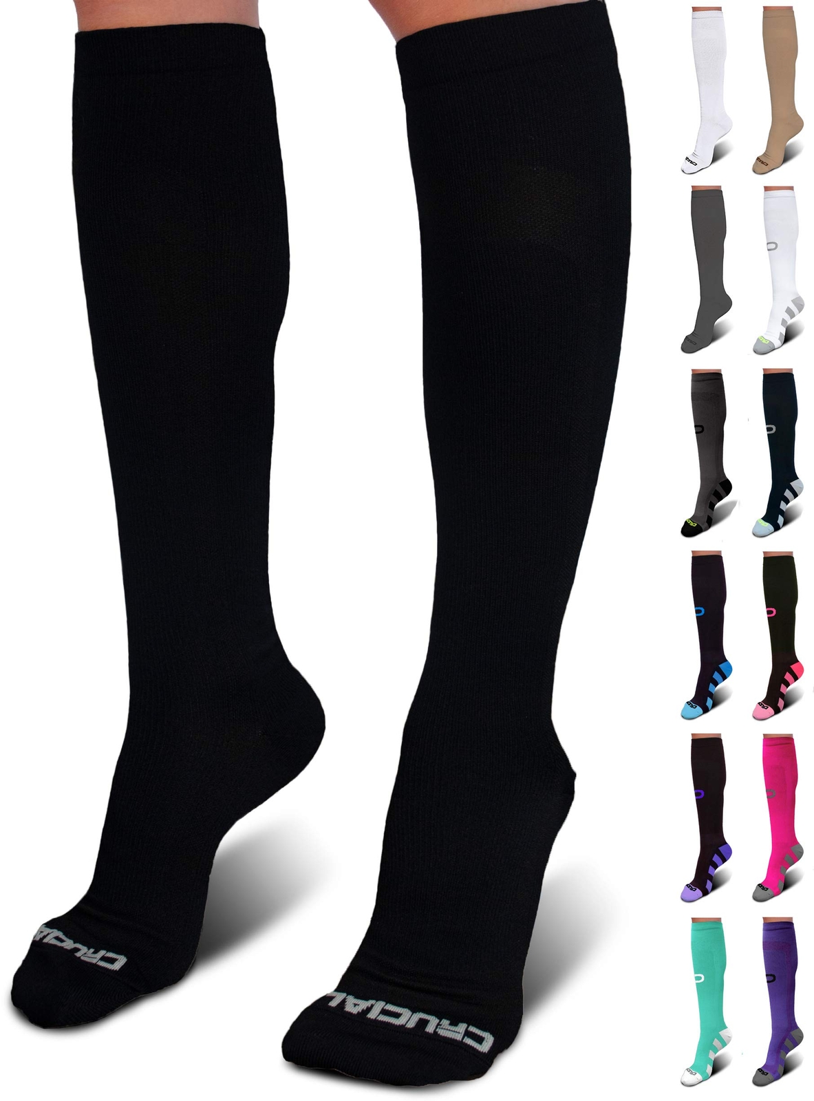 Compression Socks for Men & Women 20-30mmHg Running Travel Athletic-image