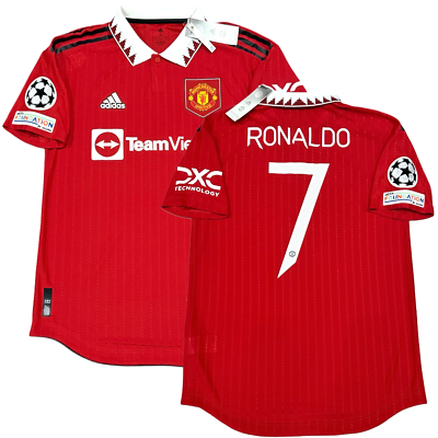 2022/23 Manchester United Authentic Home UCL Jersey #7 Ronaldo