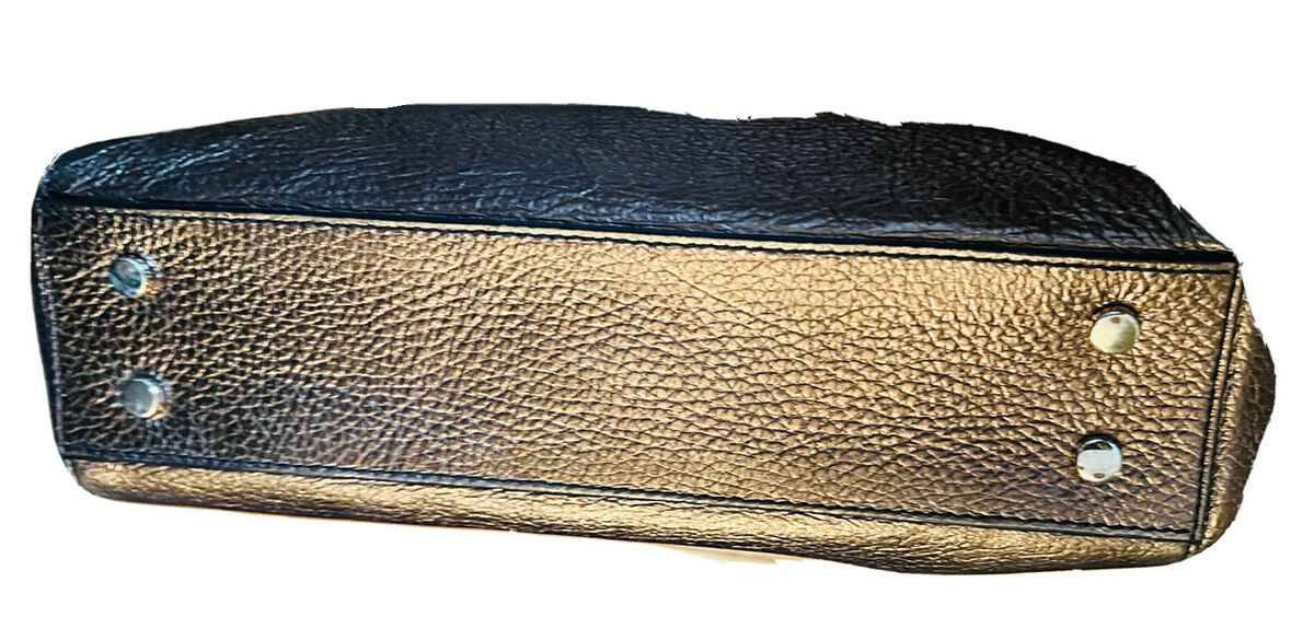 GEORGES RECH SATCHEL TOTE HANDBAG GOLDEN BROWN PEBBLE GEORGES RECH SATCHEL TOTE HANDBAG GOLDEN BROWN PEBBLE