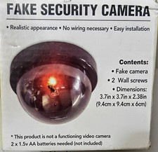 3Fake Dummy Dome Surveillance Security Camera with LED Sensor Light
