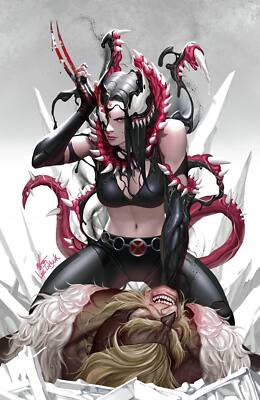 Death Of The Venomverse #3 Unknown Comics Inhyuk Lee Exclusive Virgin Var (08/30