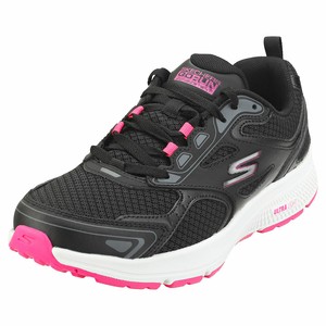 black and pink skechers