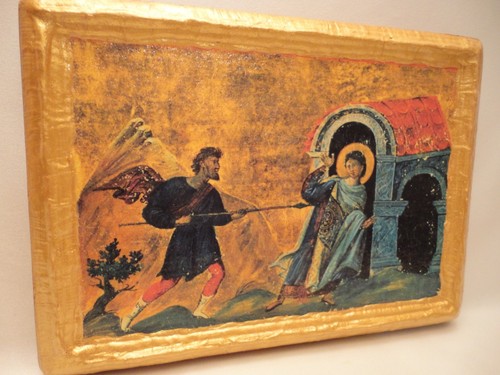 Martyrdom Saint Demeter ΑΓΙΟΣ ΔΗΜΗΤΡΙΟΣ Greek Orthodox Icon on Poplar Wood - Imagen 3 de 10