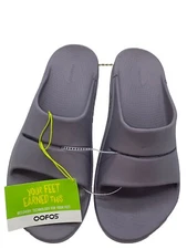 OOFOS OOAHH #0011 Sport Flex Recovery Slide Sandals Mauve Unisex M 14 W 16