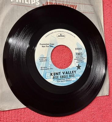 Kent Valley - Rise Eagle Rise / Piano By The Sea Promo 45 RPM Mercury Records 7 