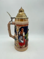 Vintage Gerz Lidded German Beer Stein