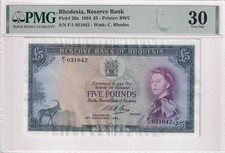 Rhodesia, 5 Pounds, 1964, VF, p26a,  F/1 