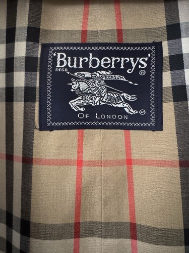 Burberry Vintage Beige Cotton Blend Check Trench Coat 38 Short with wool liner - Picture 4 of 23