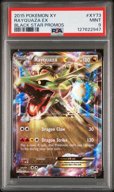 2015 POKEMON XY BLACK STAR PROMOS #XY73 RAYQUAZA EX PSA 9