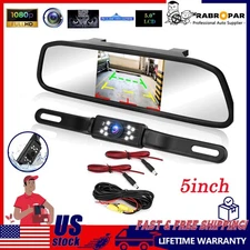 5inch Backup Camera Mirror Parking System Car Rear View Reverse Night Vision NEW