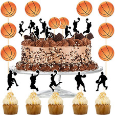24 Stück Basketball Deko Cake Toppers, Baske...