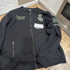 Men's Colosseum Black Oklahoma Sooners OHT Full-Zip Jacket Size XL NWT