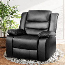 Home Theater Oversized Recliner Swivel Rocking Chair Memory Foam Faux Leather
