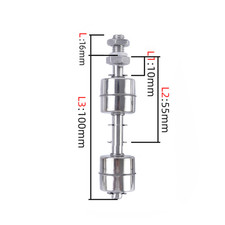 Liquid Water Level Sensor Stainless Steel Double Ball Float Switch Tank Pool US
