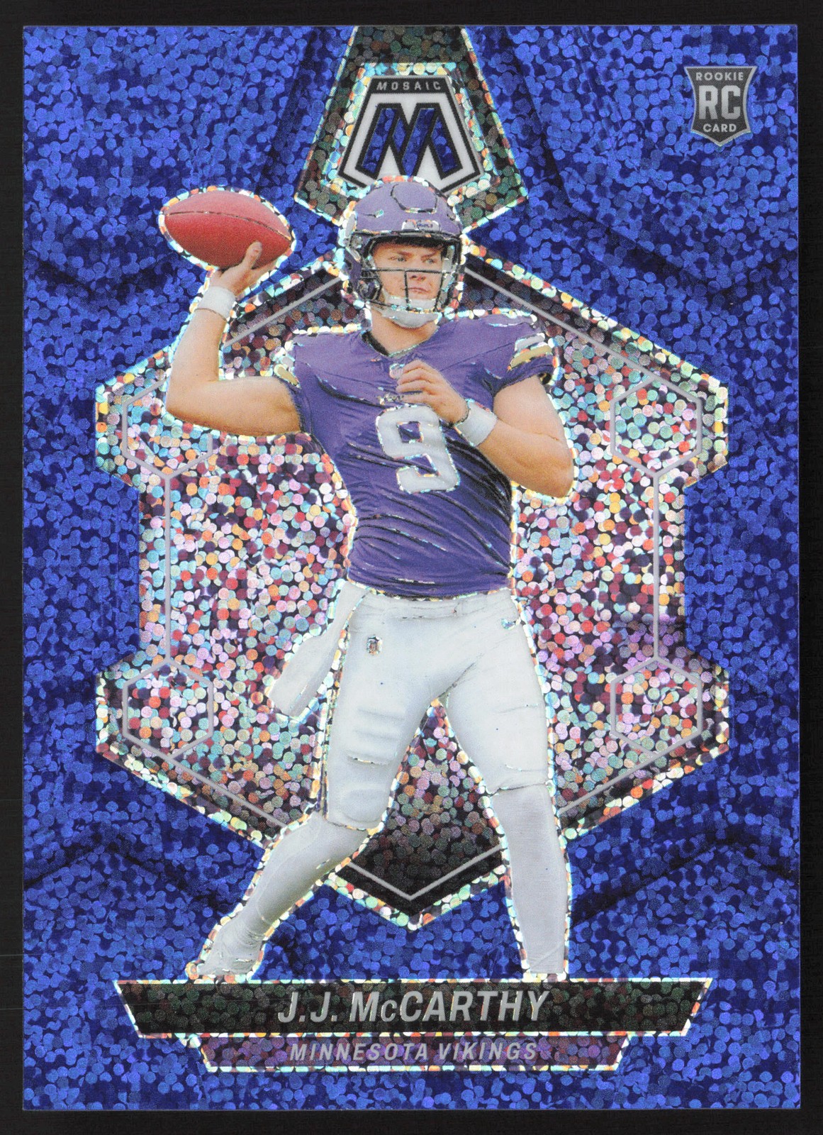 J.J. McCarthy 2024 Panini Mosaic Blue Sparkle #310 /96