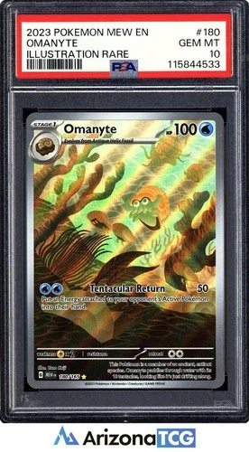 Pokemon 2023 Omanyte 180/165 IR Scarlet & Violet 151 GEM MINT PSA 10