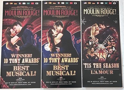 MOULIN ROUGE BROADWAY MUSIKALISCHE PROMO-FLYER X3-AARON TVEIT
