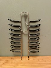 TIE BELT RACK Necktie Holder Hanger Scarf Bag Holds 32 Storage Hook Organizer