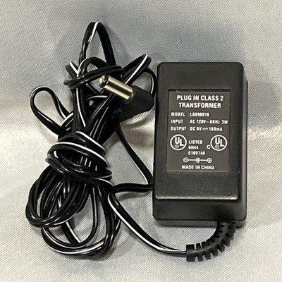 PLUG IN CLASS 2 TRANSFORMER model lg090010 input120V output 9V
