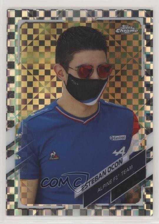 2021 Topps Chrome Formula 1 F1 Racers Checker Flag Refractor Esteban Ocon 1u6